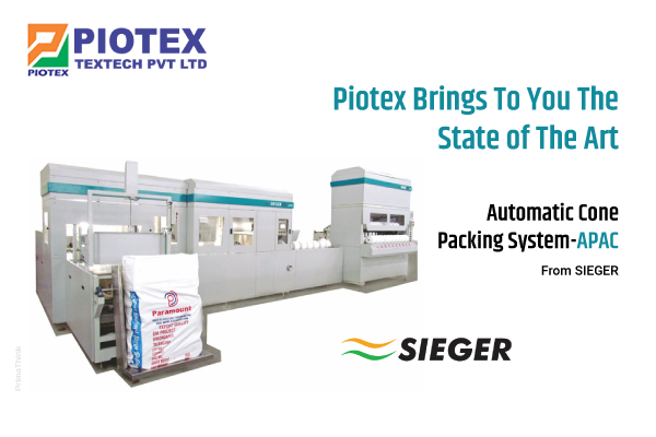 Piotextech's tweet photo. Piotex brings to you the state of the art Automatic Cone Packing System-APAC, from SIEGER.
Working :
From Weight balancing to automatic wrapping to automatic packing in HDPE bags or Carton boxes.
https://t.co/ylNV3bVgWJ
https://t.co/U2JCqFb55W #SIEGER #Piotex #TextileCompany https://t.co/0aZuWjp7ea