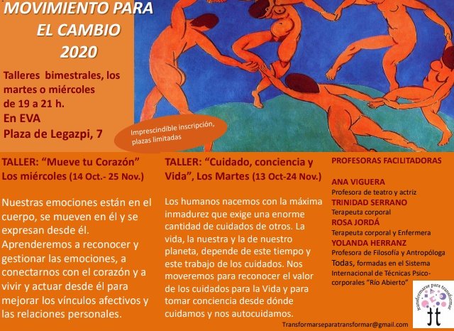 evArganzuela's tweet photo. Empiezan los talleres bimestrales de movimiento: Transformarse para Transformar en #evarganzuela
#arganzuela #legazpi #Madrid #forovecinal #talleres https://t.co/kp19WhTnRj
