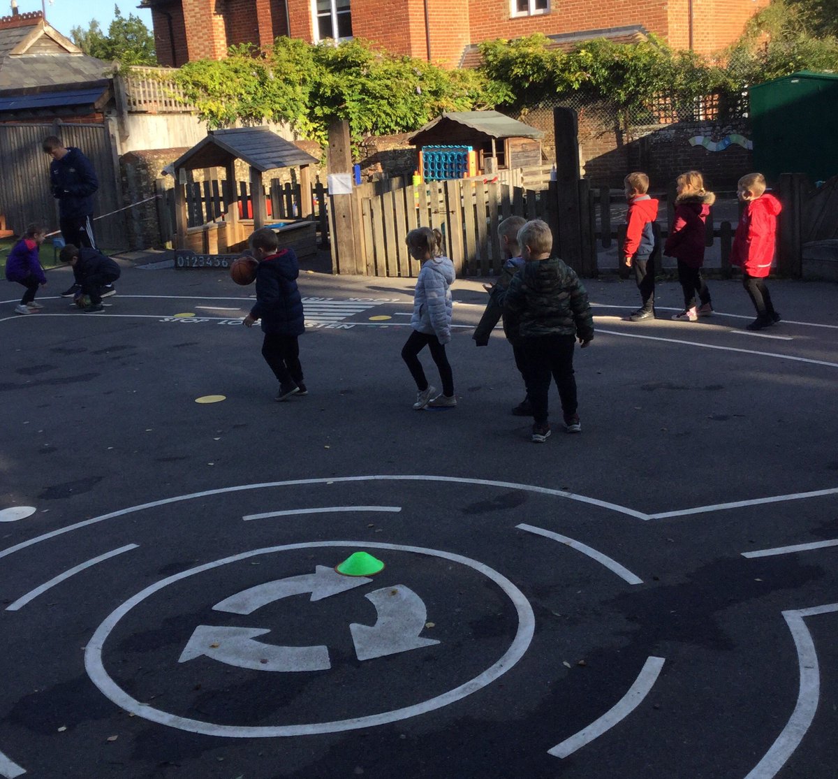 Enjoying PE in the autumn sunshine ☀️