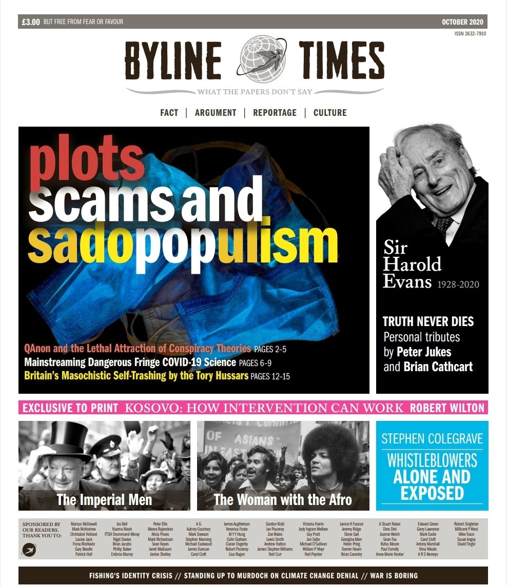 The October @BylineTimes print edition. Dedicated to Sir Harold Evans. Because truth never dies.
https://t.co/VN52XqNw1O https://t.co/mEl6d0Y7lW
