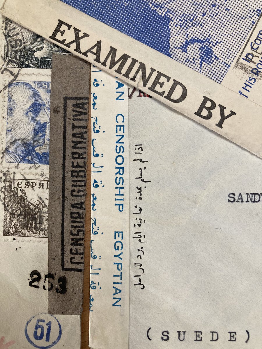 The brutal poetry of postal censorship - eerie, but not devoid of aesthetic qualities ... #history #postalhistory #ww2 #surveillance