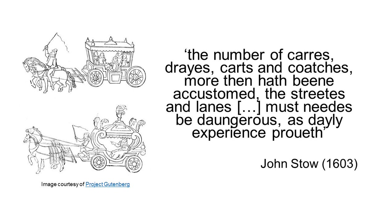 11/ 20 In the cases of Cheapside and Smithfield, the Survey displays an acute awareness of how equine encounters changed over time in specific locations. We also find that Stow makes important general observations about equine practices in early modern London.   #HiddenLandscapes