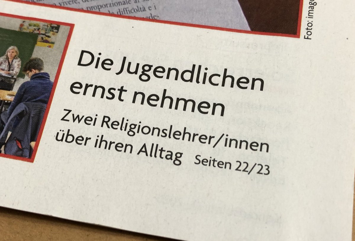 Auch außerhalb des Reliunterrichts immer eine gute Idee: junge Menschen ernst nehmen!
(Titelbild <a href="/konradsblatt/">Konradsblatt</a> des <a href="/BistumFreiburg/">Erzdiözese Freiburg</a>)