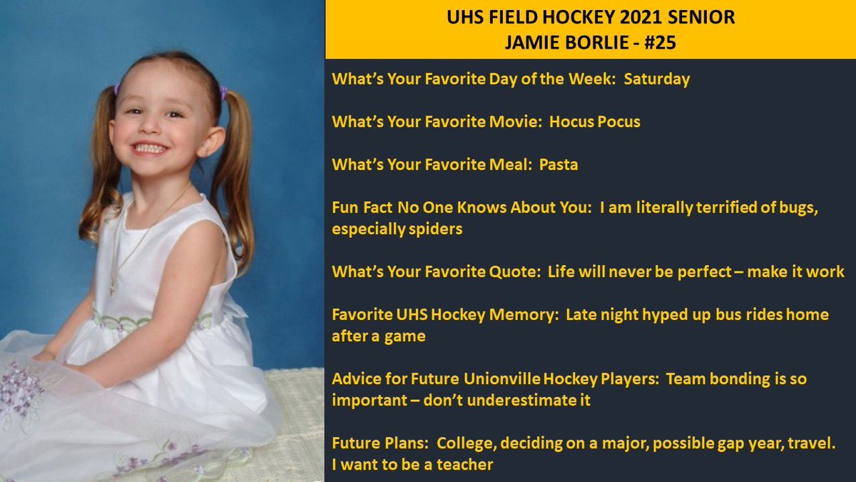 SENIOR SPOTLIGHT
Get to know the 2021 S.E.N.I.O.R.S
Friday’s Senior Spotlight....Jamie Borlie