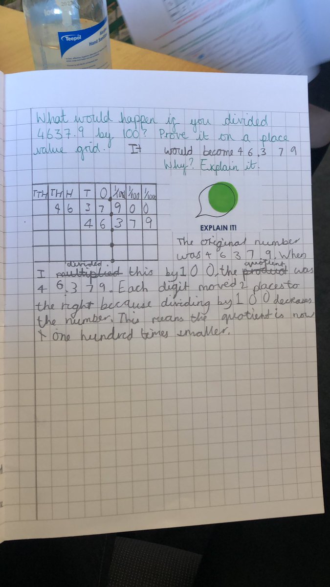 Fantastic application of knowledge of multiplying by 10/100/100 🥳