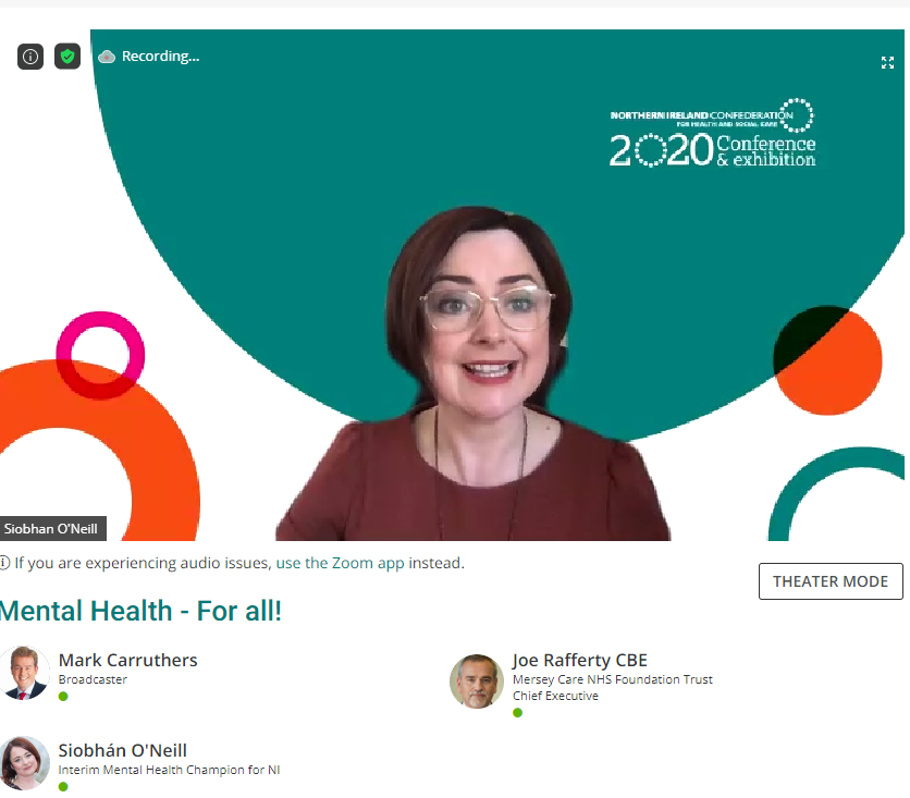 NHSConfed_EU's tweet photo. #NICON20 - Mental health - for all @JR_MerseyCare and @profsiobhanon discussing how mental health care is provided and what needs to be done to make it more effective https://t.co/XTZqSrhoKA