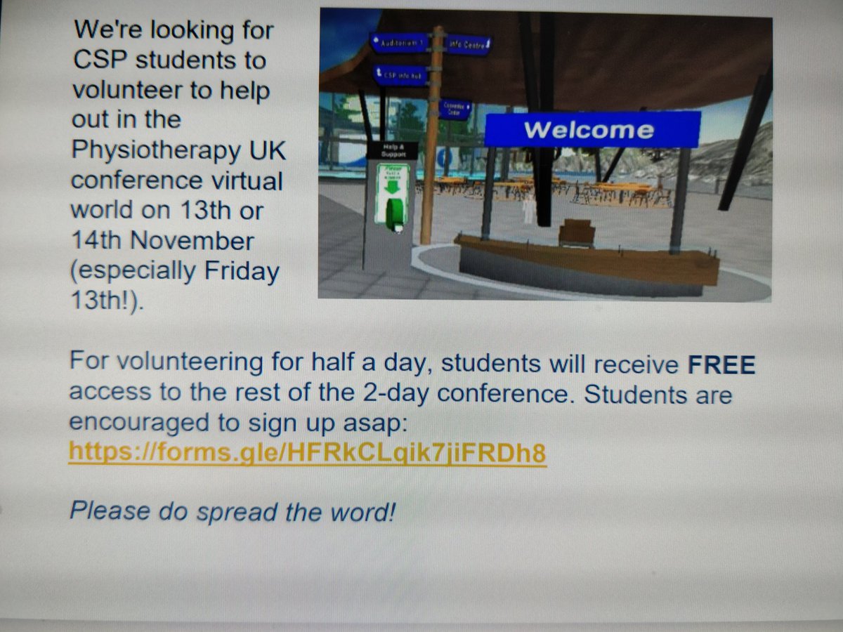 Dr Caroline Belchamber (@cbelchamber1) on Twitter photo Any student volunteers? A great opportunity! Don't miss out! <a href="/thecsp/">Chartered Society of Physiotherapy (CSP)</a> <a href="/CSPStudentCoord/">CSP Student Coordinator</a> <a href="/thecspstudents/">CSP Students</a> <a href="/BUPhysioSociety/">Bournemouth University Physiotherapy Society</a> Any student volunteers? A great opportunity! Don't miss out! <a href="/thecsp/">Chartered Society of Physiotherapy (CSP)</a> <a href="/CSPStudentCoord/">CSP Student Coordinator</a> <a href="/thecspstudents/">CSP Students</a> <a href="/BUPhysioSociety/">Bournemouth University Physiotherapy Society</a>
