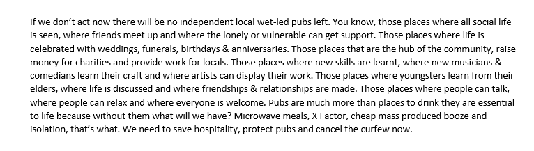 Beerhouses Pubs (@beerhousespubs) on Twitter photo Here are our thoughts on the current situation facing #pubs & #hospitality at the moment and especially the #Curfew
You can read it here
beerhouses.co.uk/blog/stop-blam…
Or via the pics depending on what suits your best.
<a href="/CampaignforPubs/">Campaign for Pubs</a> <a href="/CancelCurfewUK/">Cancel The Curfew - Stop Blaming Hospitality</a>
#CancelTheCurfew Here are our thoughts on the current situation facing #pubs & #hospitality at the moment and especially the #Curfew
You can read it here
beerhouses.co.uk/blog/stop-blam…
Or via the pics depending on what suits your best.
<a href="/CampaignforPubs/">Campaign for Pubs</a> <a href="/CancelCurfewUK/">Cancel The Curfew - Stop Blaming Hospitality</a>
#CancelTheCurfew