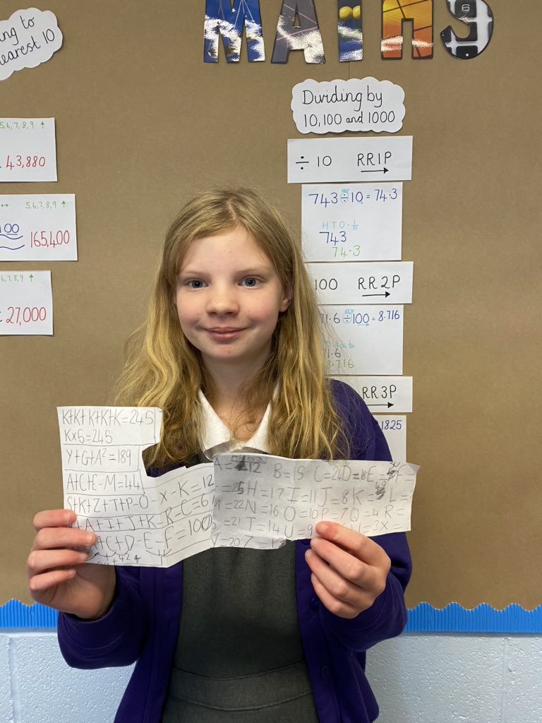 class5_6F's tweet photo. Wow! Mr Johnston and I are so impressed with OTโs extra work (algebra) at home. #selfsmart https://t.co/ckk2ozHvei