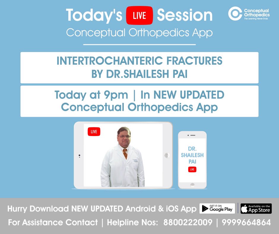 ConceptualOrtho's tweet photo. LIVE SESSIONS @Conceptual Orthopedics
Download NEW UPDATED Conceptual Orthopedics App with New Sections and 70+ more videos.
New Android Link📲: https://t.co/a6v8zIi2t5
New iOS Link 📲: https://t.co/xDI0ZXGOxP

#doctor #livesessions #faculty #newapp #updatedapp #exam #skills https://t.co/EKId42Z2mU