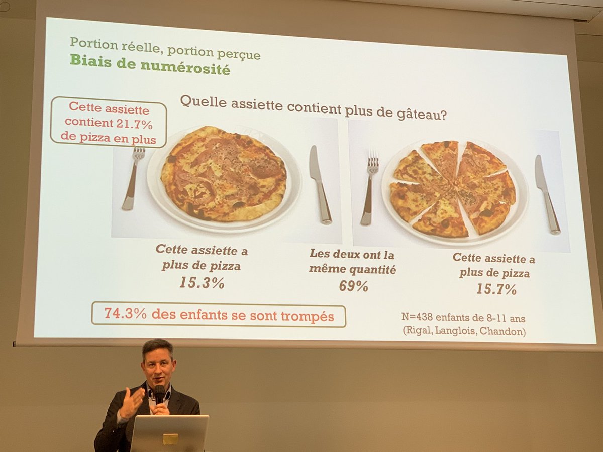 sandrineraffin's tweet photo. #FFASevent effet de numérosité démontré par Natalie Rigal et Pierre Chandon. Le fait de portionner un produit change sa perception. A méditer ! https://t.co/aOXJ2K7L1P