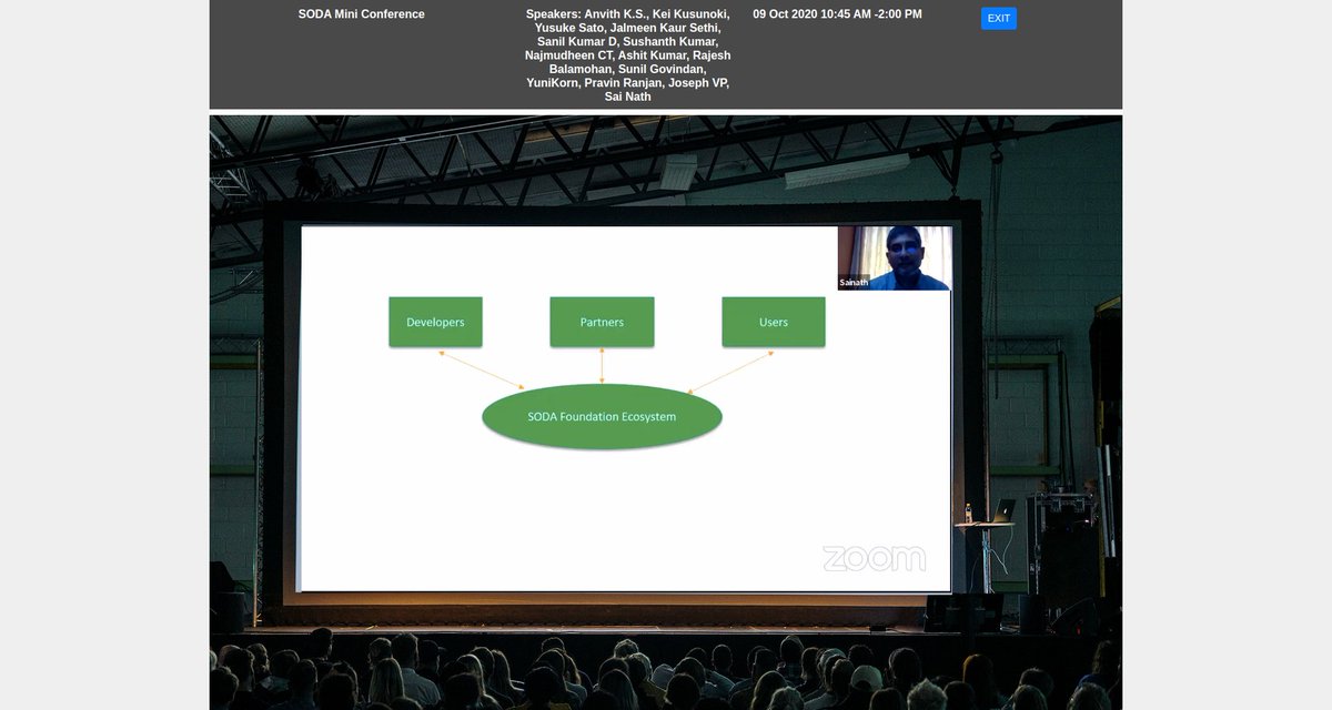sodafoundation's tweet image. Speaking about &quot;SODA Community and India Ecosystem&quot; is the India Outreach Committee lead for SODA Foundation, Sai Nath (Wipro). Some insights on how the community has fared, what we are looking to do and how to grow. #SodaForum #OneDataFramework #OSIDAYS2020