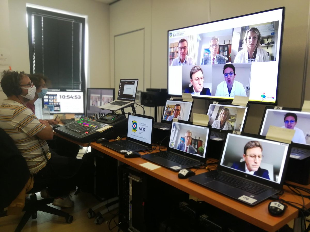 cyim_congress's tweet image. What's going on behind the scenes of #EACTS2020? The event might be virtual but things are very real at CYIM to make sure everything goes well for 3 days of live streaming