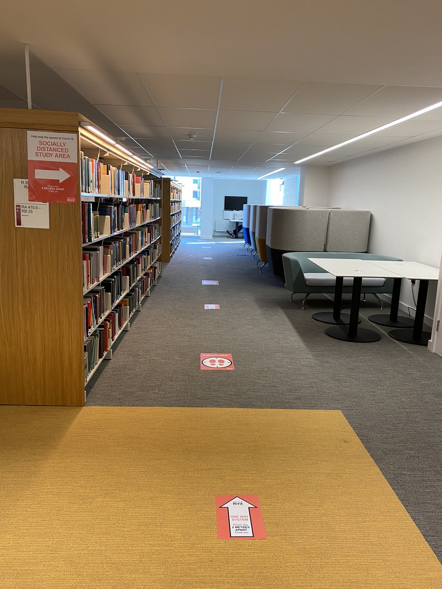 Templeman Library is a great place to study in a quiet environment. Look out for all socially distancing signage👍🏼
•Any social seating area allows 1 person only
•Don’t use any computers with our social distancing signage 
•Only 1 person allowed in any of the study rooms 
👏🏻🎉