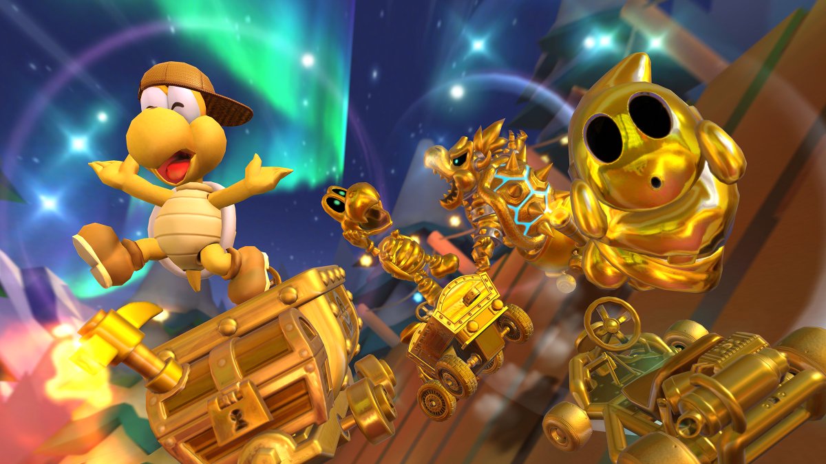 Mario Kart Tour Na Twitteru Dry Bowser Gold Is Back And Shy Guy Gold Makes A Grand Debut In Mariokarttour Gold Drivers Karts And Gliders Are Available In The Gold Pipe Until
