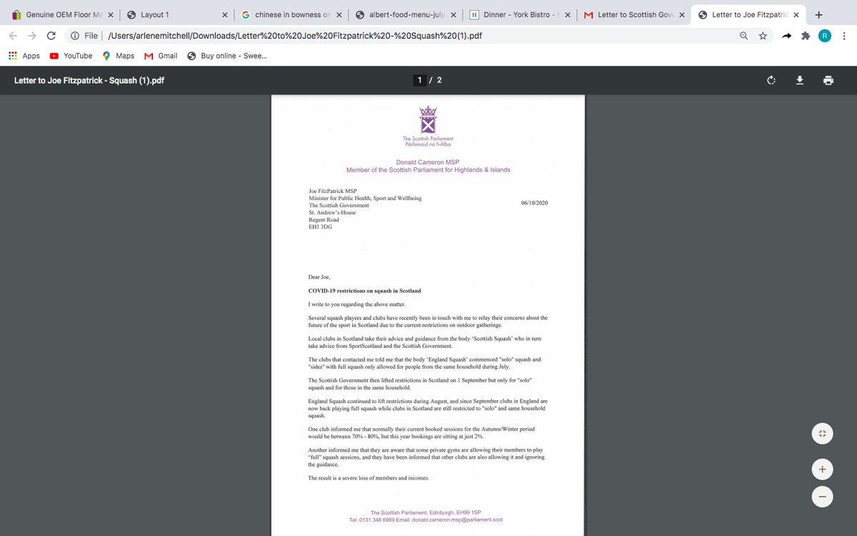 spitfiremedia's tweet image. A huge thanks to @DAJCameron @ScotTories for pleading the case of #squash in #Scotland with @JoeFitzSNP it is time for our clubs to fight for our sport! @newlandsltc @GiffnockLTC @SSRCGlasgow @AberdeenSRC @DumfriesSRC #squash cant be allowed to die in #Scotland 👊@PSAWorldTour