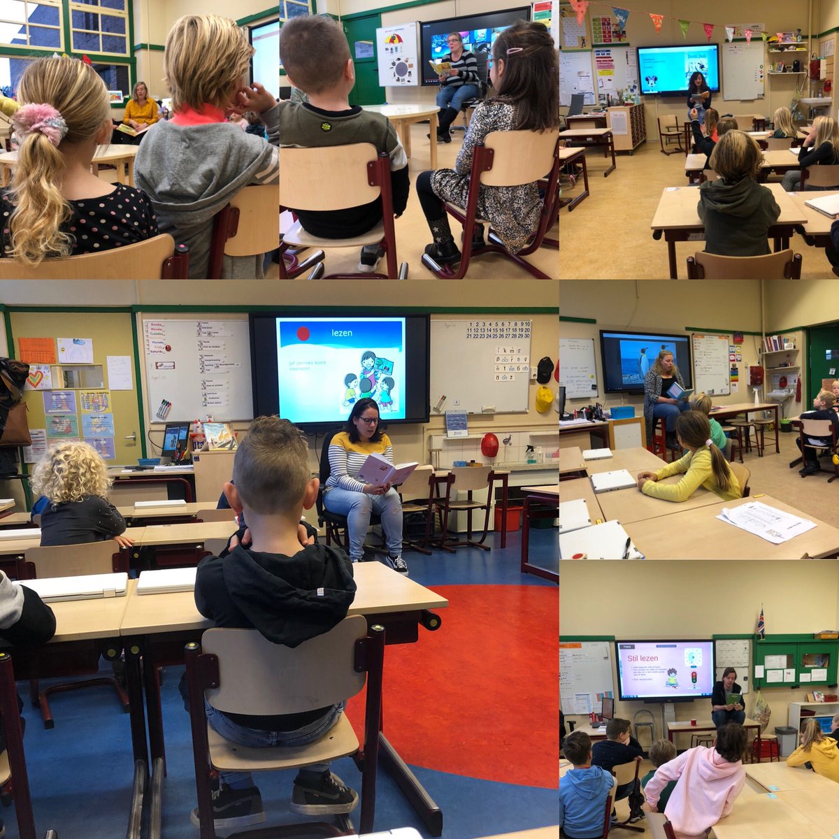 DeBavinck's tweet photo. Vandaag was de laatste dag van de Kinderboekenweek.
Als afsluiting hebben alle juffen en meesters vanmorgen voorgelezen in een andere groep.
#kinderboekenweek #entoen #voorlezen https://t.co/hfwjMkv5Fb