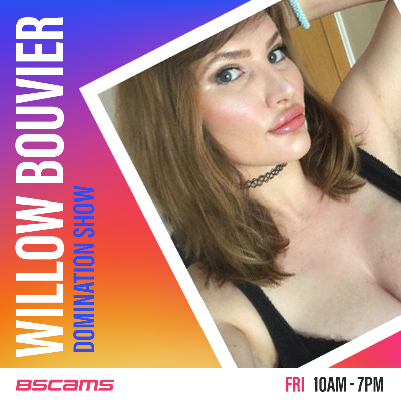 Willow Bouvier is back on cam until 19:00 PM https://t.co/AER8sTXEyV
