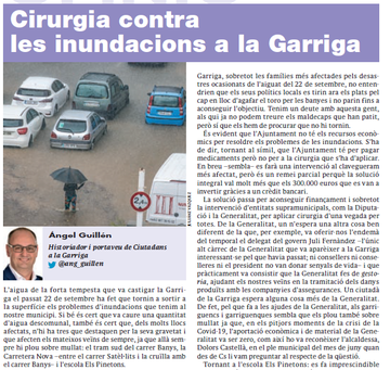 Cs_LaGarriga's tweet photo. Avui el nostre portaveu @ang_guillen escriu a @el9nou_vor sobre les inundacions a #laGarriga i les solucions que s'han d'adoptar. En parla també dels problemes de l'Escola Els Pinetons. #SOSPinetons. https://t.co/7MaKsWHWXu