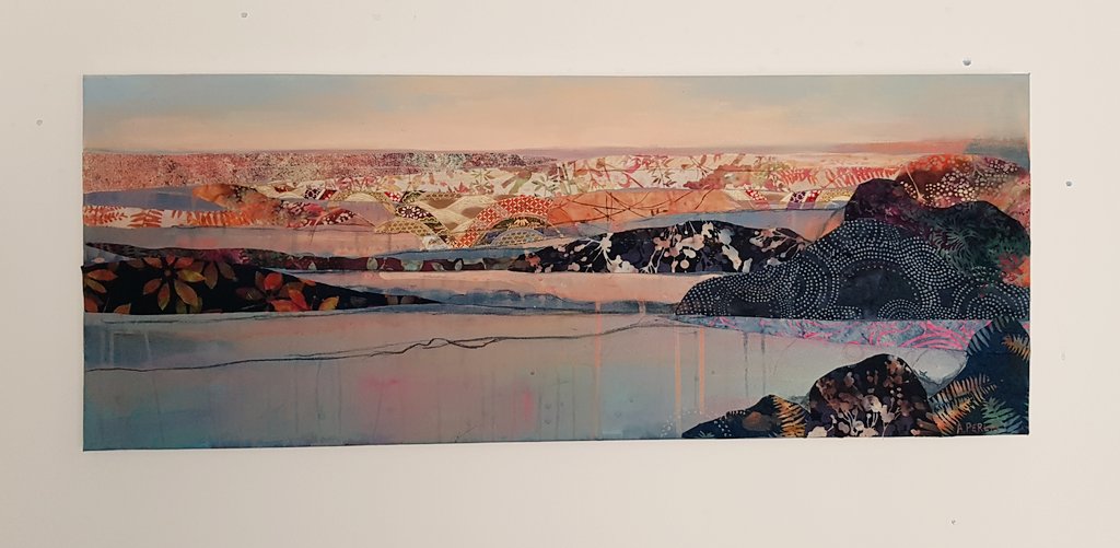 New painting of the gorgeous Autumn colours coming through. #autumn #mixedmedia #collage
