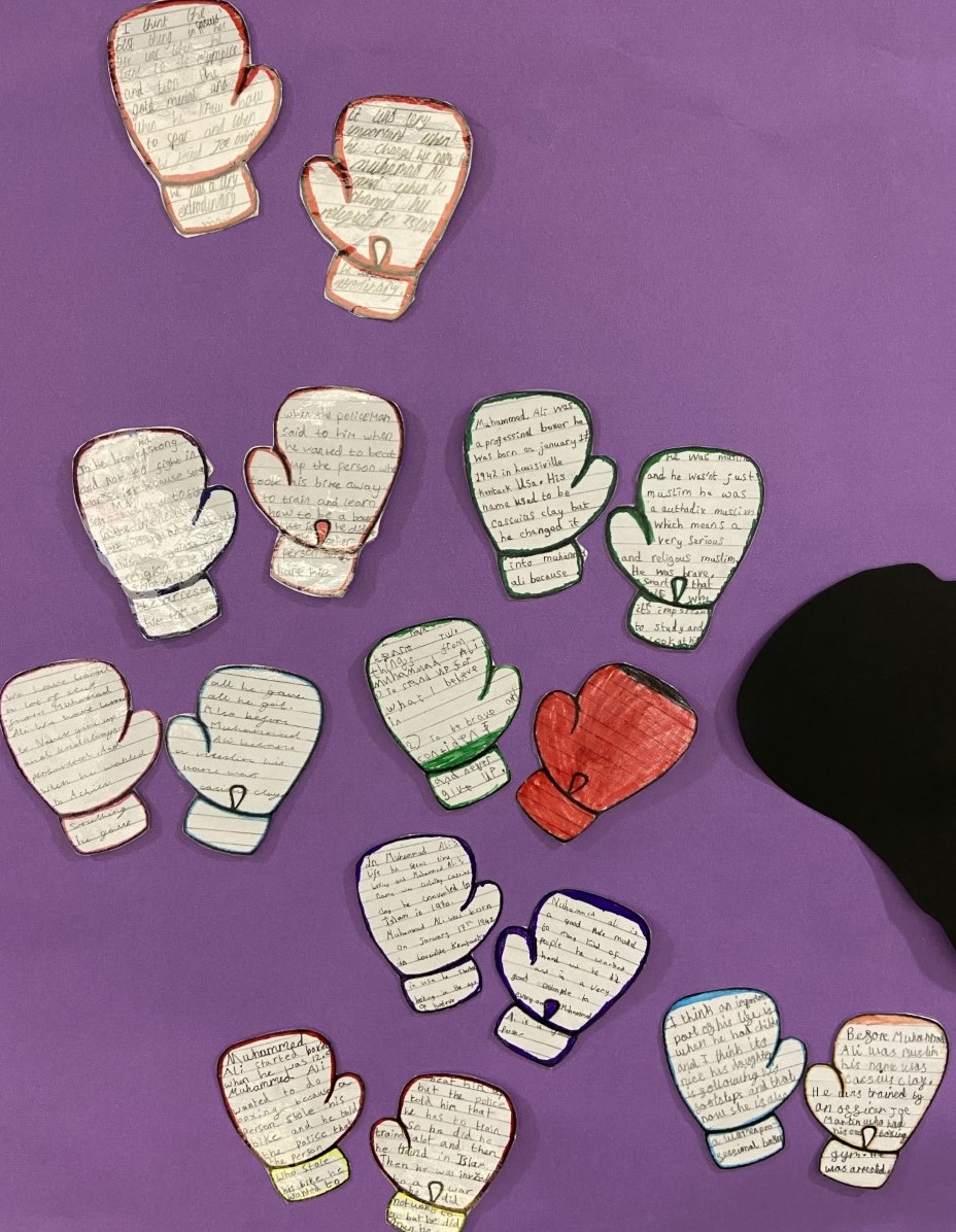 olive_hackney's tweet photo. Work of the Week - Al Farsi have been hard at work for #BlackHistoryMonth this week! They have made boxing glove facts for #MohammadAli and created fact files and pictures for their great figures in #BlackHistory Guess Who game. Amazing! 😀🌟😀#WeAreStar #learningcreatively https://t.co/7KC1oVCY4d