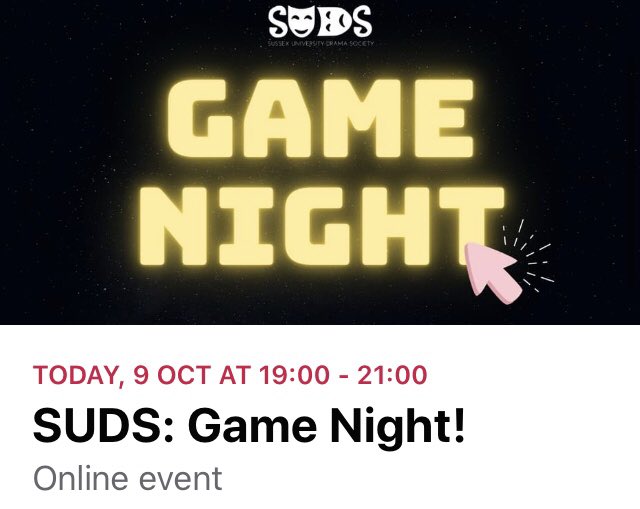 sudsofficial's tweet photo. don’t forget to join us for zoom game night tonight!! zoom link to be posted today 🤩🤩 https://t.co/gnCkR7jciv