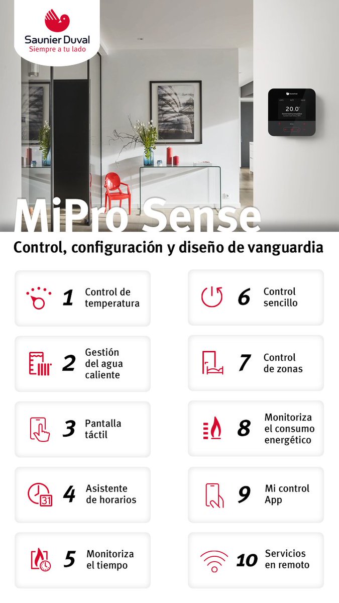 saunierduval's tweet photo. ¿Te imaginas una vida sin estar conectado? Tu hogar tampoco 😉 Tan fácil como parece, #MiProSense cuenta con un nuevo asistente personalizado guiado por preguntas que te ayuda a controlar tu sistema de climatización desde cualquier lugar con tu smartphone: https://t.co/yaTK6h7Blo https://t.co/1mWUfHybYp
