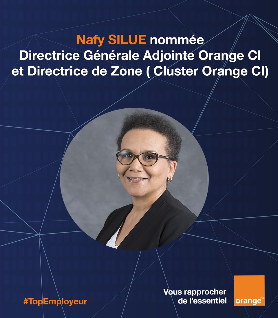 CI_Orange's tweet photo. Félicitations à @nafsat , nommée DGA de @CI_Orange et Directrice de Zone du cluster OCI.
Nafy poursuit ainsi un parcours sans faute après avoir été Chef du Département Marketing en 2006, Directrice Marketing puis de l'International en 2018. #proudtobeorange #topemployeur https://t.co/or2ZnMQOCM