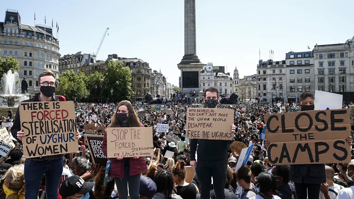 Maybe the first step is solidarity in numbers. Write to your MP. And let's not allow 13 people to be the sum total of protest again. Follow  @BritsForUyghurs and let's strive to create noise that makes the persecutors sit up and notice.  >> End #Uyghurs  #Uighurs  #UighurGenocide