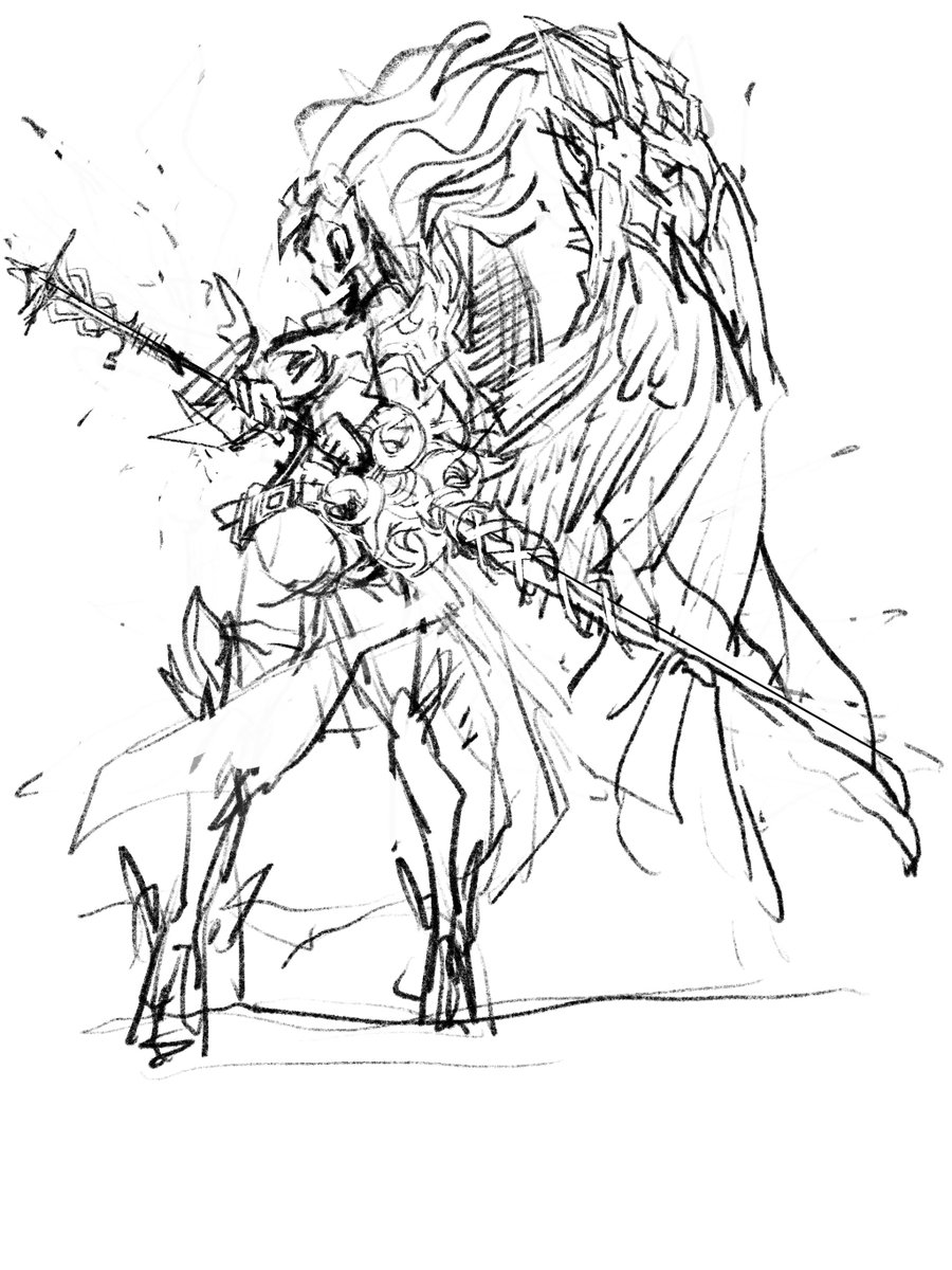 憤怒の天使アクローマ下描き そして挫折放置 Twitterにアップしてる ボンゴ Mtg絵を描く副業イラストレーターの漫画 憤怒の天使アクローマ下描き そして挫折放置 Twitterにアップしてる ボンゴ Mtg絵を描く副業イラストレーターの漫画