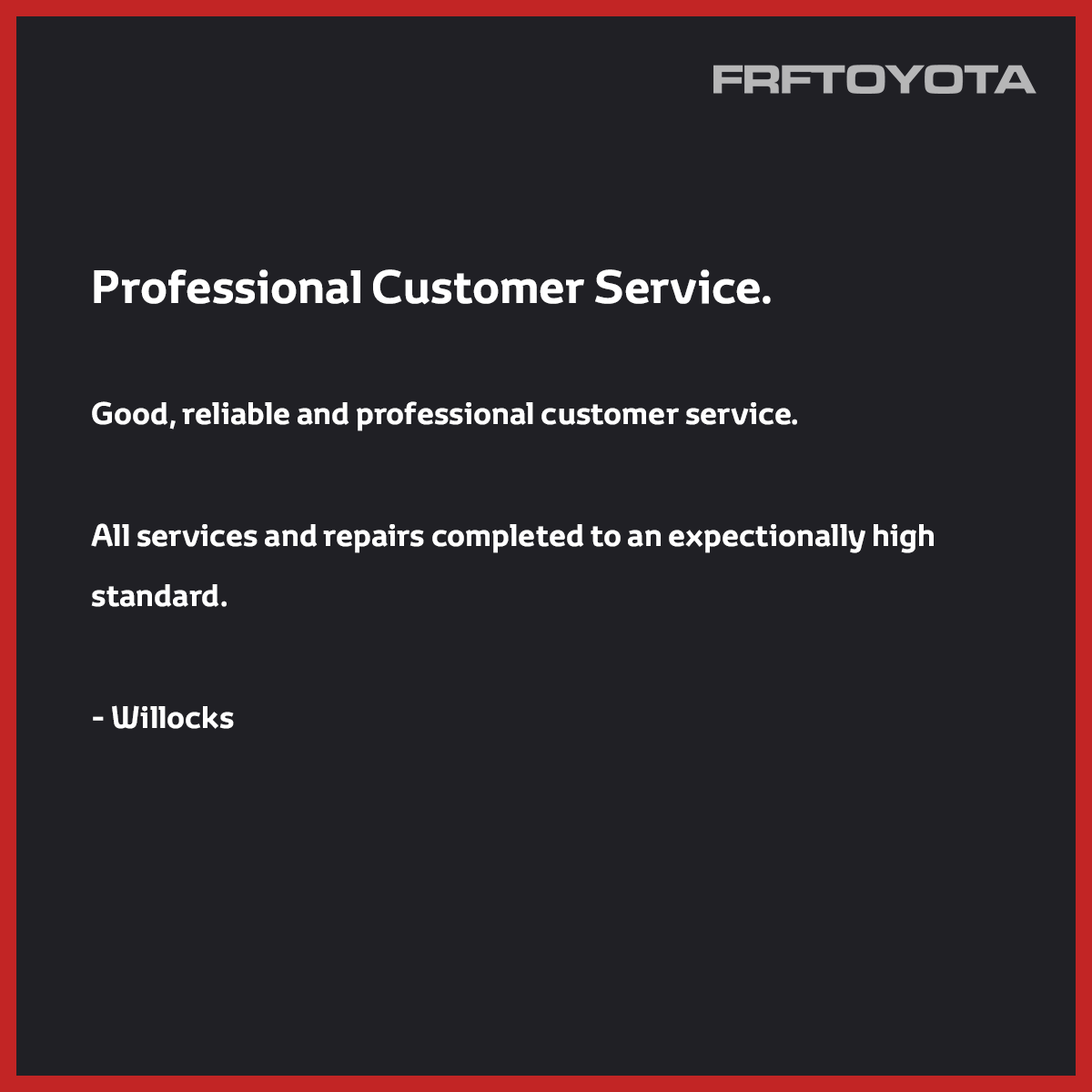 FRF_Toyota's tweet photo. Another amazing recommendation 😀

Find your next TOYOTA today: https://t.co/Cp3uZniwQ7 https://t.co/8RrZIyNIYp