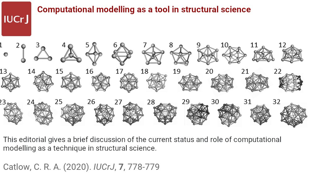 publcif's tweet image. Computational modelling @ucl @cardiffuni @IUCrJ #StructurePrediction doi.org/10.1107/S20522…