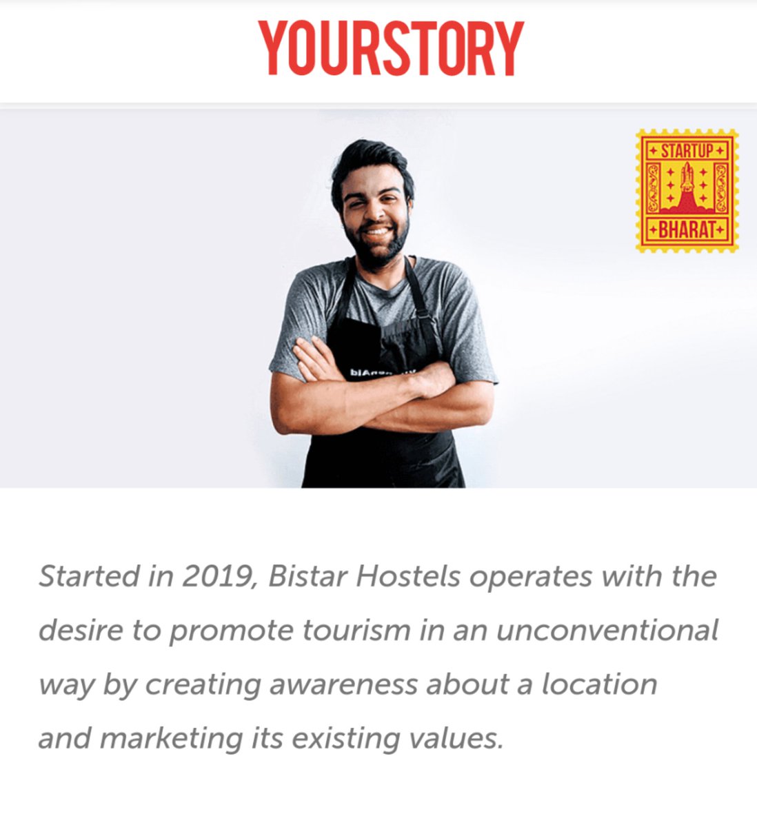 bistarhostels's tweet photo. We are super dooper excited to share this exciting and wonderful news with you all that Bistar Hostels has been featured in India's biggest and definitive platform for startups and entrepreneurs - YourStory (@yourstory_com). #startupindia #startups #yourstory https://t.co/2uIDciytIq