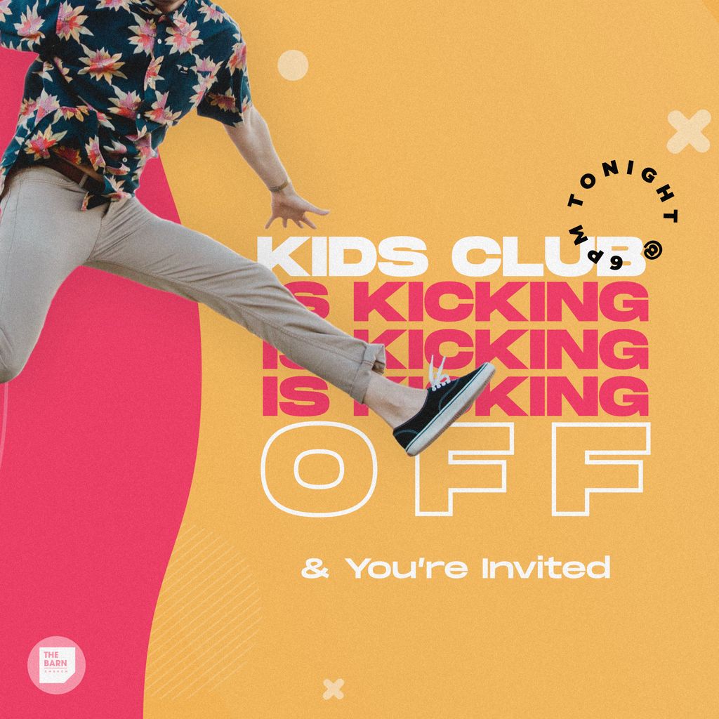 TheBarnChurch's tweet photo. We have KIDS CLUB TONIGHT at 6PM and we can't wait for it! See you soon! https://t.co/9In3BvAhDO