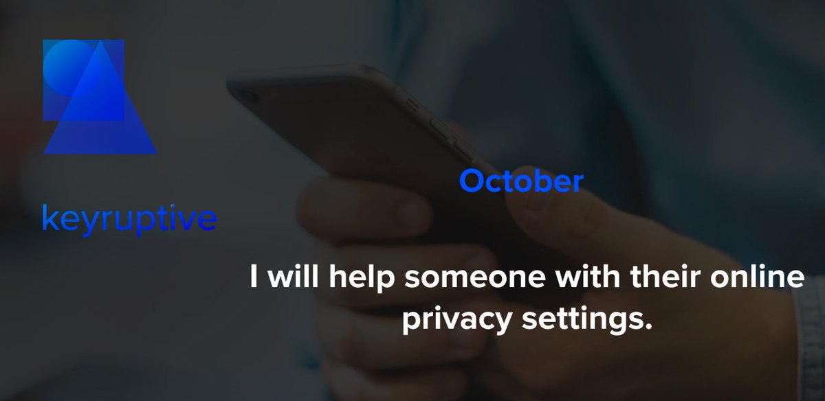 keyruptive's tweet photo. Many people resort to online services, but they are not aware or do not understand privacy policies and settings - which can be changed. This month, we challenge you to help someone with this issue! 🆒
#keyruptive #NewMonthResolution https://t.co/ab4YoDNkIx