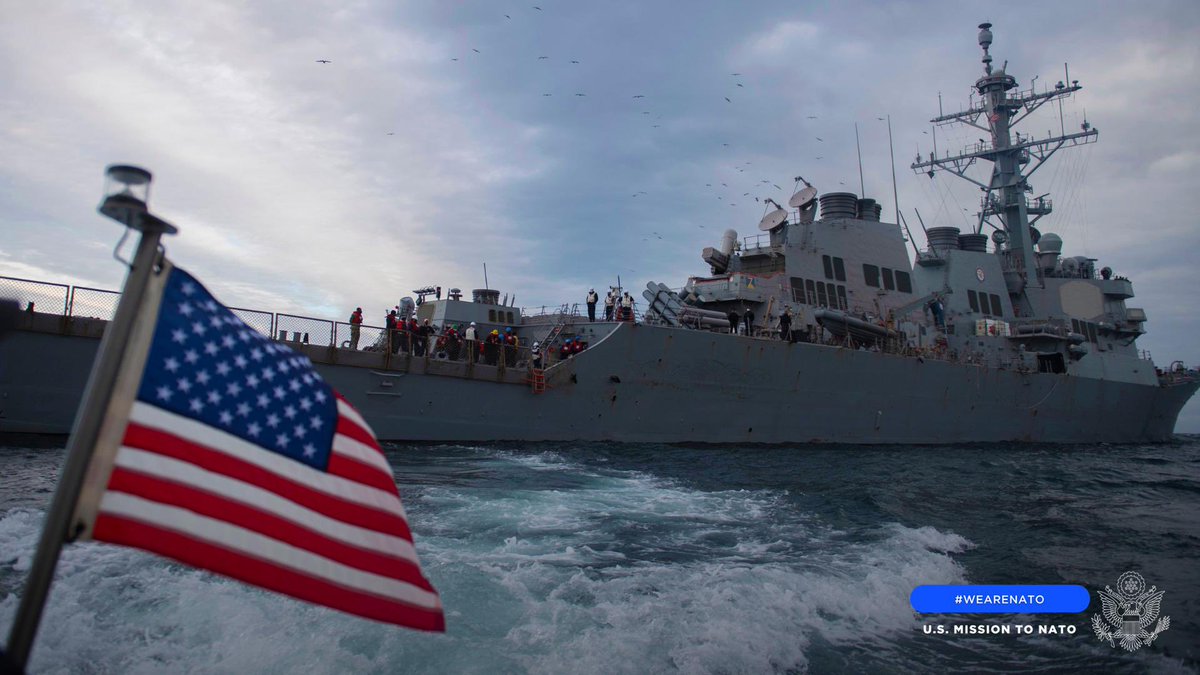 🇬🇧-led multinational exercise Joint Warrior 20-2 has 🇺🇸 @USNavy guided-missile destroyer #USSDonaldCook's crew working hard! This drill is scheduled to include 28 ships, 2 submarines, 81 aircraft & 6,000+ service members from 🇧🇪🇨🇦🇩🇰🇪🇪🇫🇷🇩🇪🇱🇻🇱🇹🇳🇱🇳🇴🇵🇹🇬🇧🇺🇸. #WeAreNATO