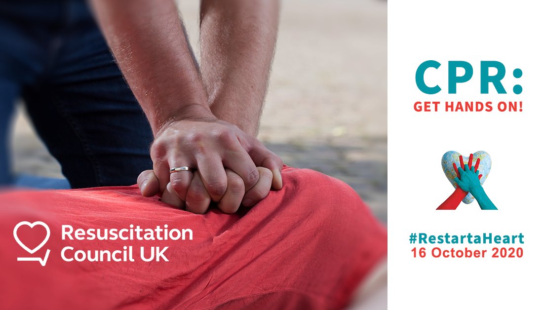 ResusCouncilUK's tweet photo. Cardiac arrest can happen anywhere, anytime – but if you know how to get hands on and do CPR, you can give someone their best chance of survival. Learn CPR online for #RestartAHeart next Friday, 16 October: https://t.co/mfGOdVCrsz https://t.co/CE5nJe34An