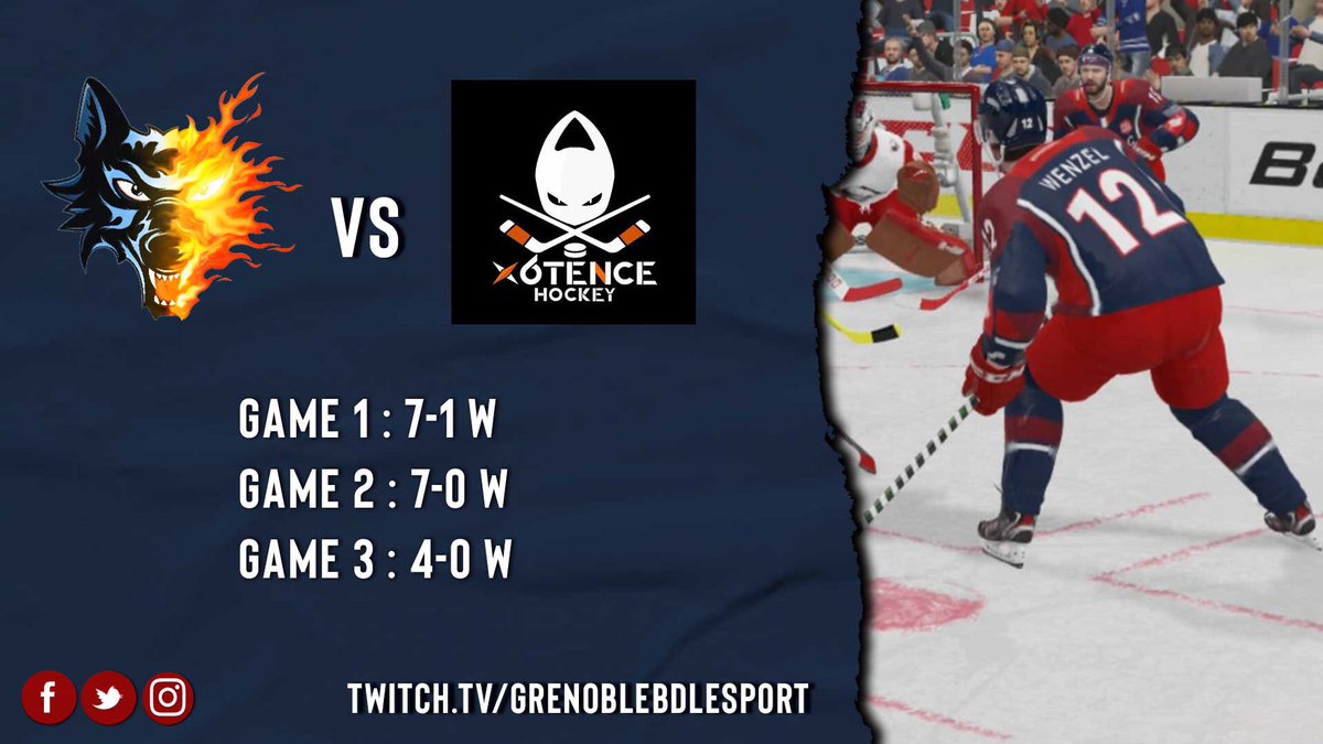 We're in the final!
After an evening very well managed by our team with 3 victories against @X6tenceHockey , we are heading to the final where we will meet the <a href="/rempartstours/">Remparts de Tours</a> ! We will have to raise our level of play even more if we want to win the title 💪🇫🇷
#BdlNation