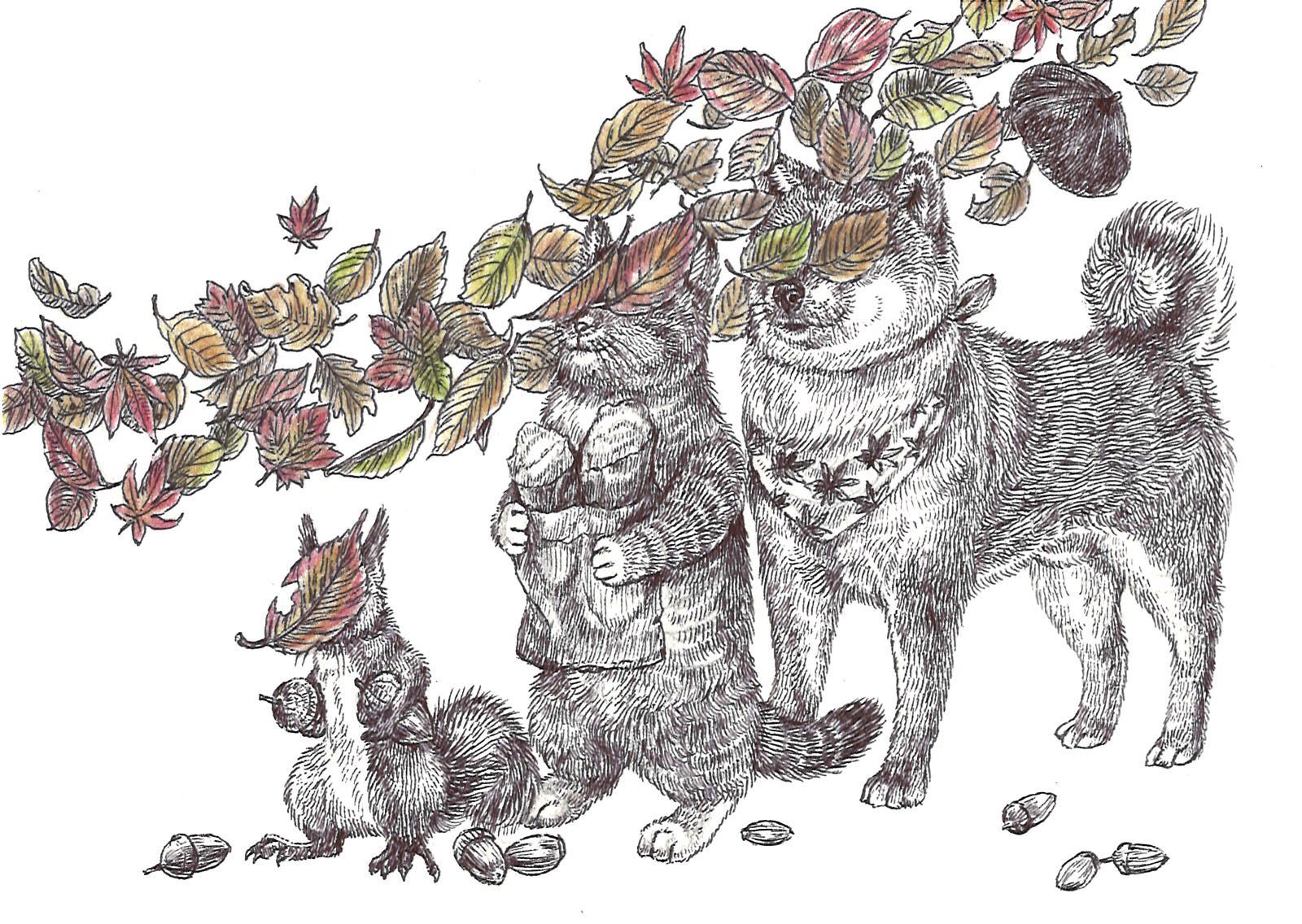 Izumi 秋色 絵 イラスト ボールペン画 ボールペン 色鉛筆 動物 T Co Ikiia6b6ff Twitter