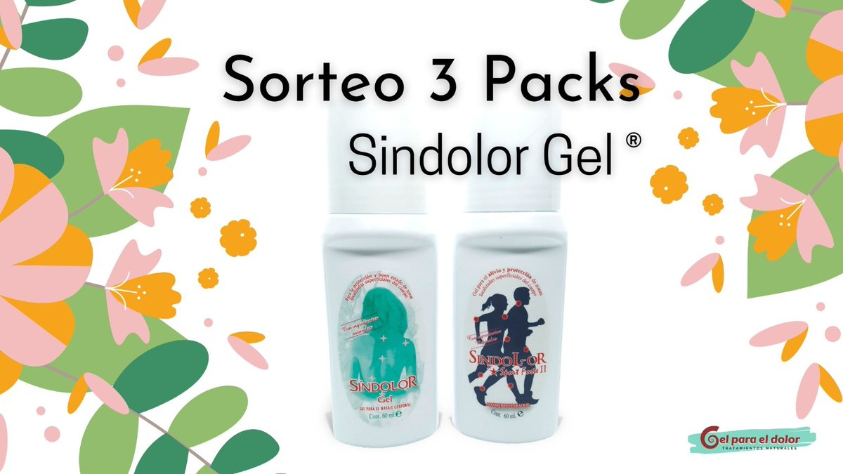 GelparaelDolor's tweet photo. 🥳¡SORTEO!🎁 3 packs de Sindolor Gel, uno en cada red social. 
Requistos:
Sigue en twitter a @GelparaelDolor
Haz RT
Menciona a 2 amigos usando #sorteoSindolor
Tuitea de nuestra web https://t.co/Xc6i8U4o0V tu producto favorito con el botón que encontrarás debajo de cada producto https://t.co/GgET8LERes