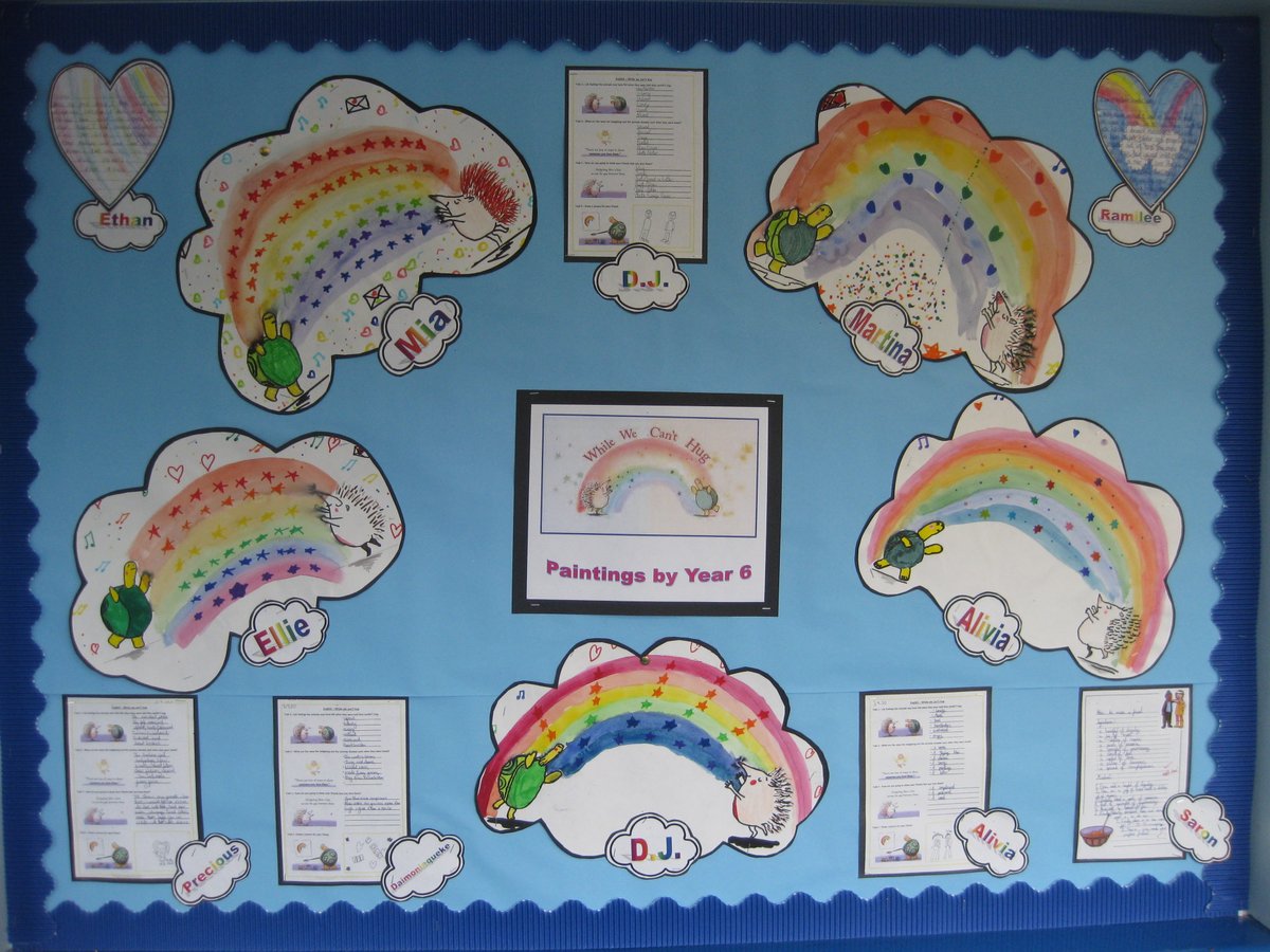 St_Josephs_RC's tweet photo. Y6: we are very proud of the artwork we have on display outside our classroom.
These displays are both inspired by the two books we read at the start of the year.
#reading #KS2 #Year6 #wangarimaathai #whilewecanthug https://t.co/z0rNCIokLK