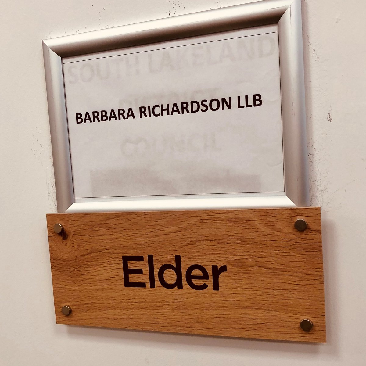 Our family lawyer had a productive day <a href="/J36ExhibHall/">J36 Exhibition Hall</a>  yesterday although the sign to the room she was using seemed to draw attention to her age and experience!! Thanks for looking after her and making us smile <a href="/J36ExhibHall/">J36 Exhibition Hall</a> #facetoface #legaladvice  and #coffee near #kendal