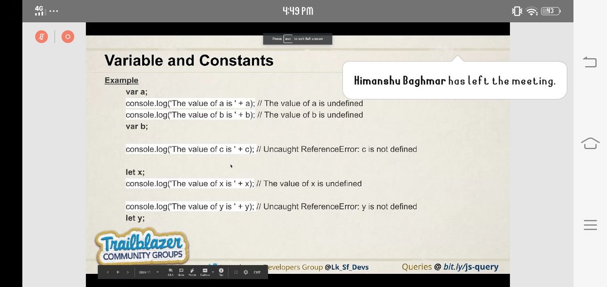 Akshita2664's tweet image. @lk_sf_devs #lksfdevs #learnjs