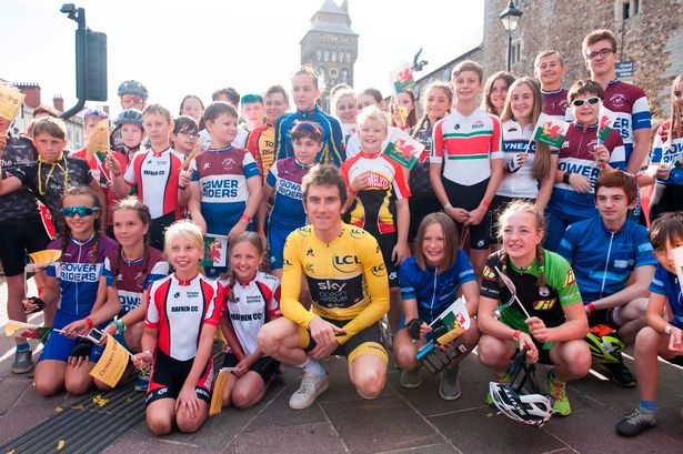 .  @WelshCycling are in Cardiff Schools getting children excited about cycling as a social and competitive sport, creating pathways to clubs like  @MaindyflyersYCC and even onto the world-class performance path, like  @elinorbarker and Tour de France winner  @geraintthomas86