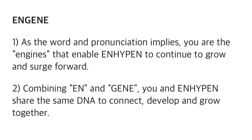 My sons revealed that their fandom name is called ENGENE 