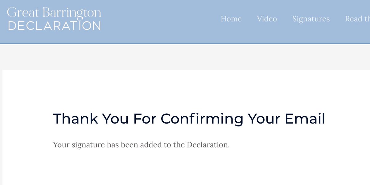 Result. And the lesson here is: Anyone who wants to masquerade as one of thousands of 'Medical & Public Health Scientists' endorsing the Great Barrington Declaration can easily do so. Sign up now! Use fraud to support Science! /4