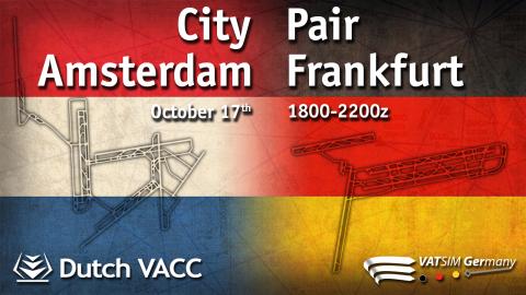 <a href="/VATGER/">VATSIM Germany</a> and <a href="/DutchVACC/">Dutch VACC</a> Invites you all to "Frankfurt - Amsterdam Cityshuttle" event. Starts in an hour!