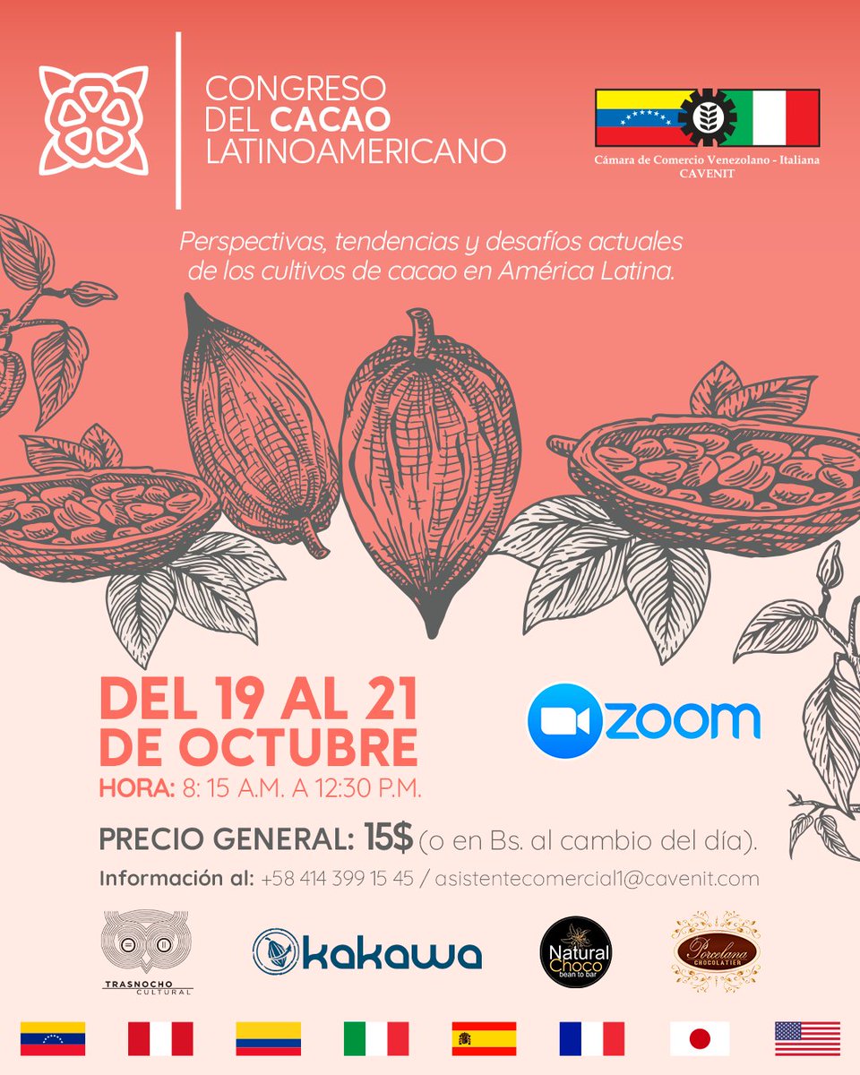 #9Oct En breve estaremos con <a href="/Edurodriguezg/">Eduardo Rodriguez G.</a> y  <a href="/pedromezquita/">Pedro Mezquita</a> en "A Tiempo"  hablando sobre el Congreso del Cacao Latinoamericano por <a href="/Unionradionet/">Unión Radio</a> y   
 <a href="/IVCNetworksVE/">IVC Networks 🇻🇪</a>   #Interesante