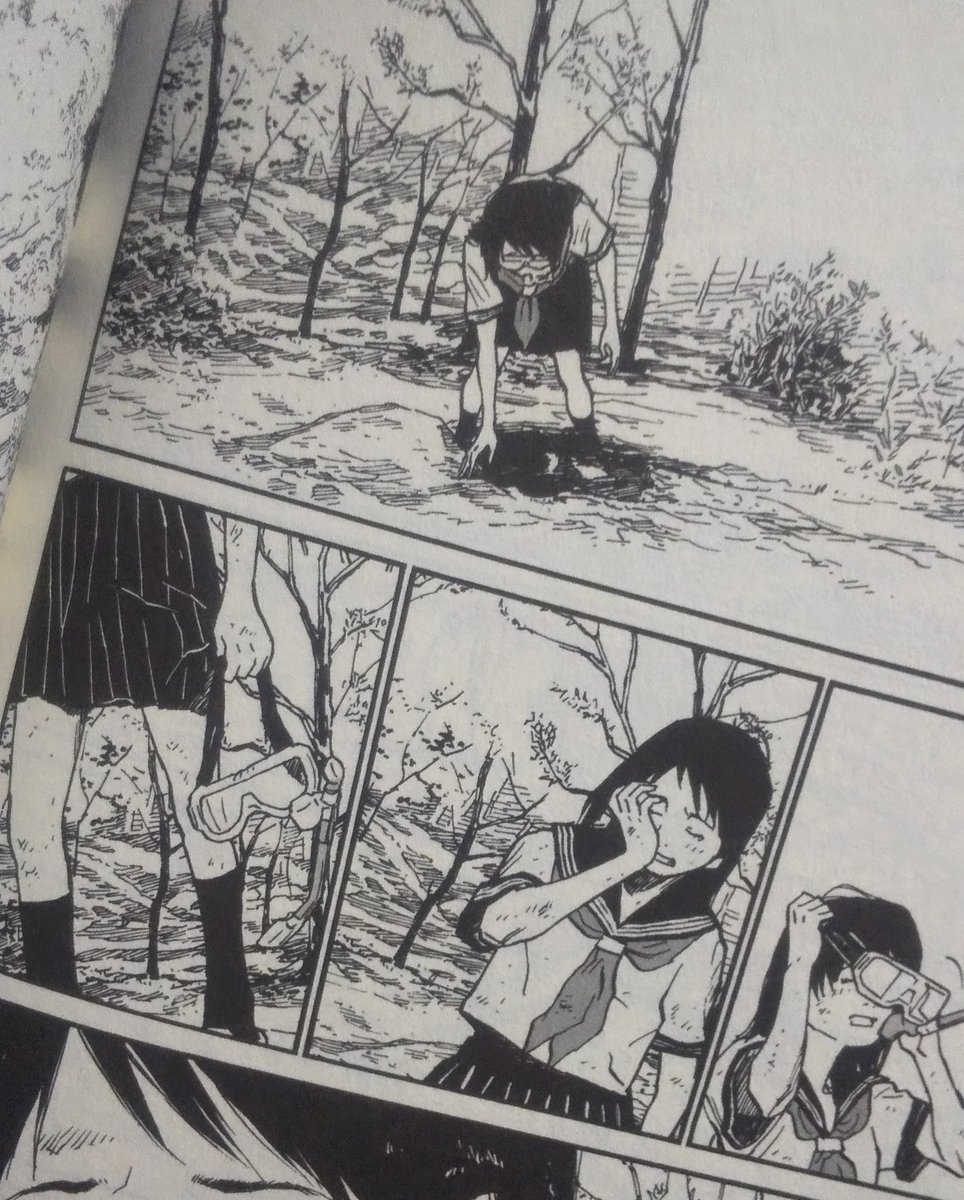 #福島聡先生の過去作を紹介していく

「土に還る花」
シュノーケルをつけたセーラー服の女の子が、土の中から出てくるシーンで始まる。「少年少女」2巻に収録。 