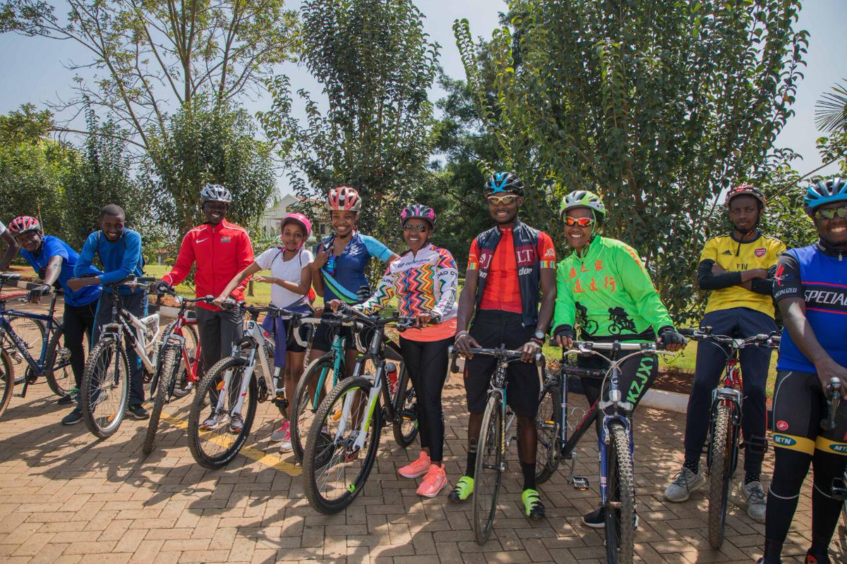 TeamVeloNos's tweet photo. Together with several other members of the cycling community, @david_ndatha aka 'Coach' took part in a productive ride with @MamaRachelRuto yesterday....

Stay tuned....

#SBITT
#VeloNos
#SponsoredbyGod
#KenyaCycling https://t.co/obhOGXbWsW